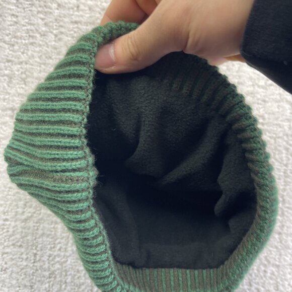 Bass Pro Shops Knit Winter Tuque Beanie w/ Pom Green / Yellow / Red Hunting - Picture 5 of 6